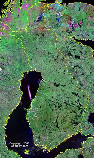 Finland satellite photo