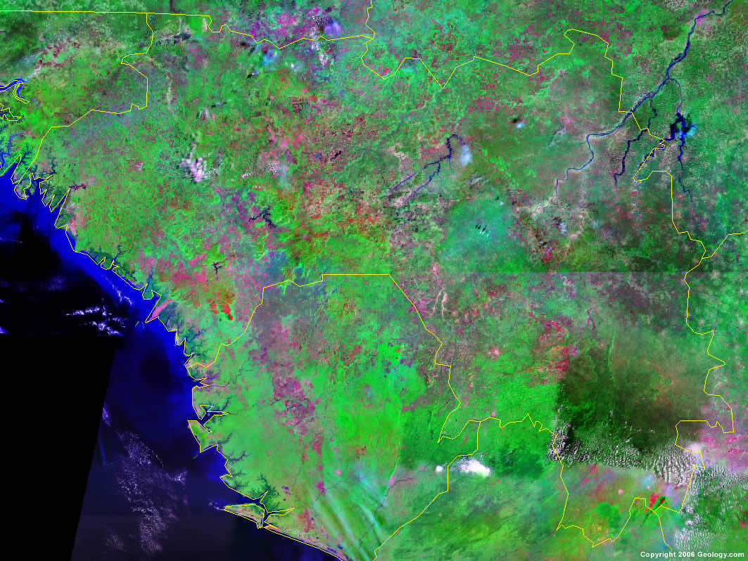 Guinea satellite photo