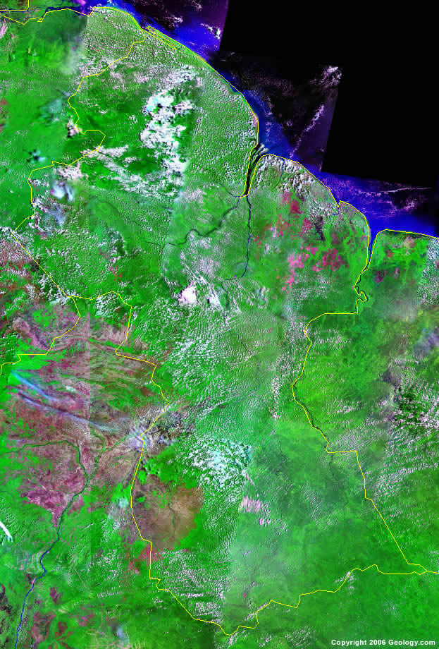 Guyana satellite photo