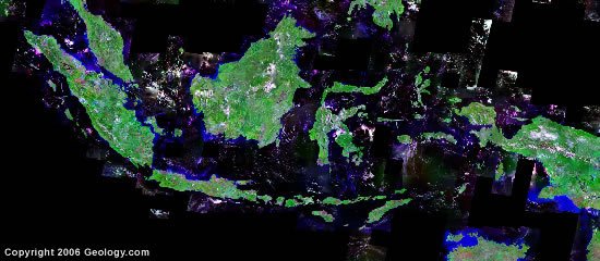 Indonesia satellite photo