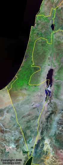 Israel satellite photo