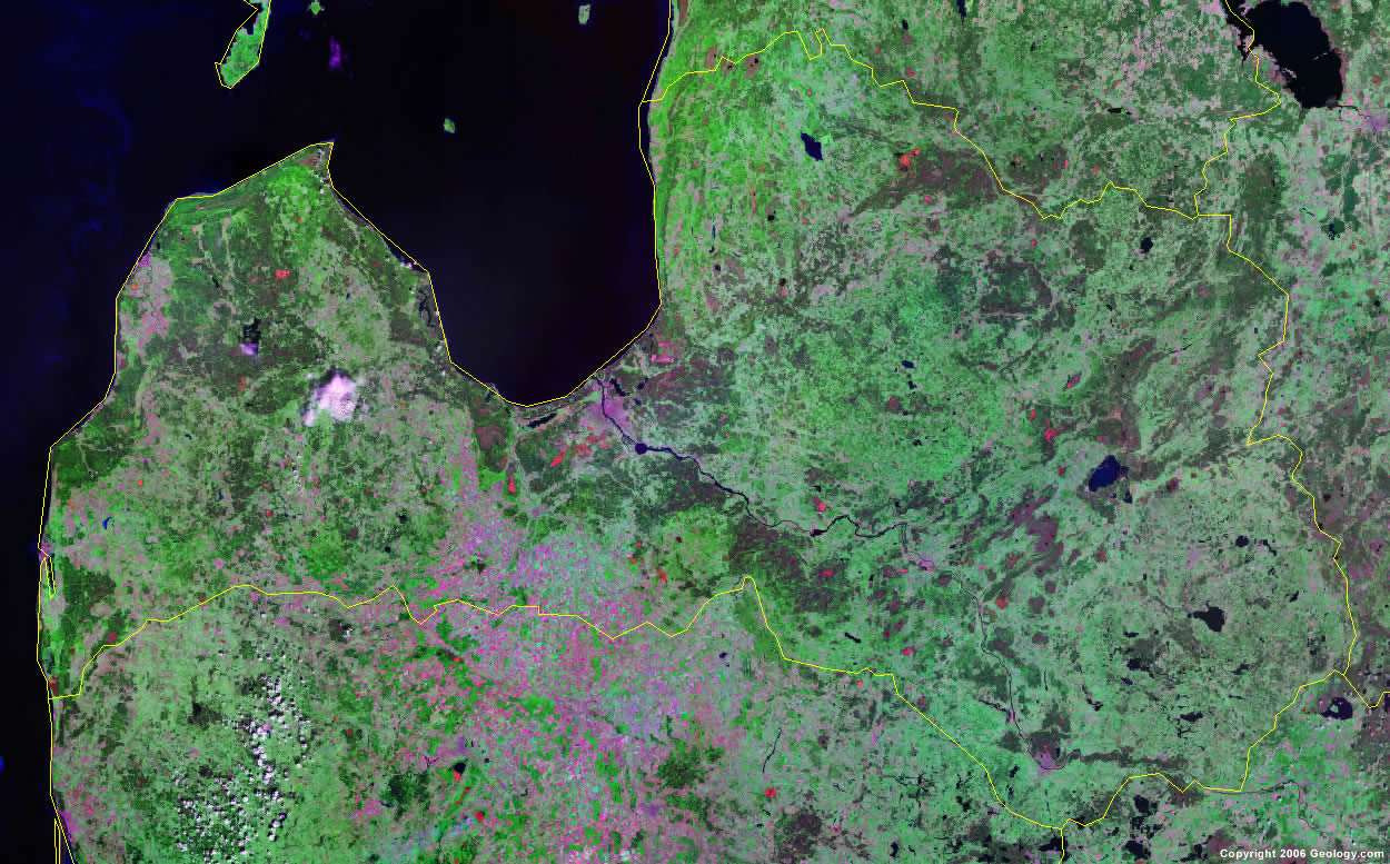 Latvia satellite photo