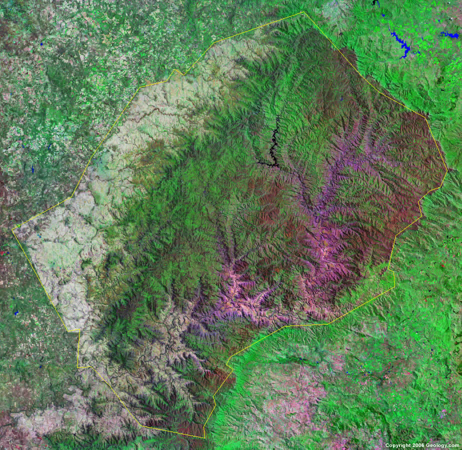 Lesotho satellite photo