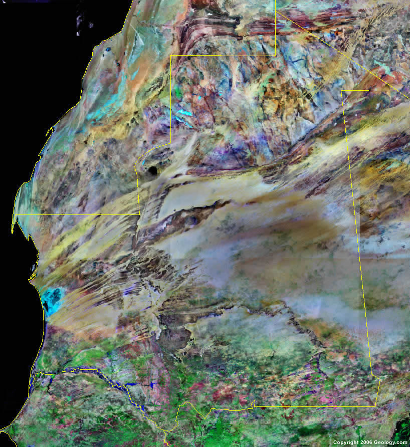 Mauritania satellite photo