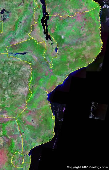 Mozambique satellite photo