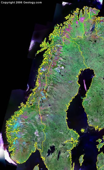 Norway satellite photo