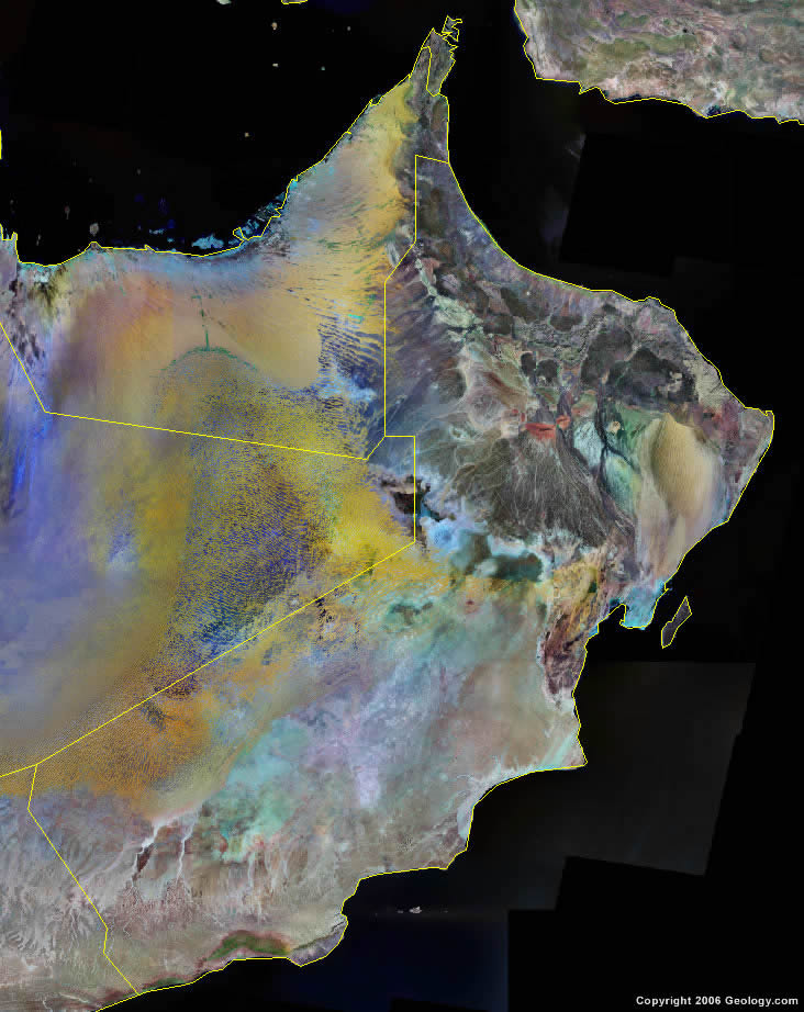 Oman satellite photo