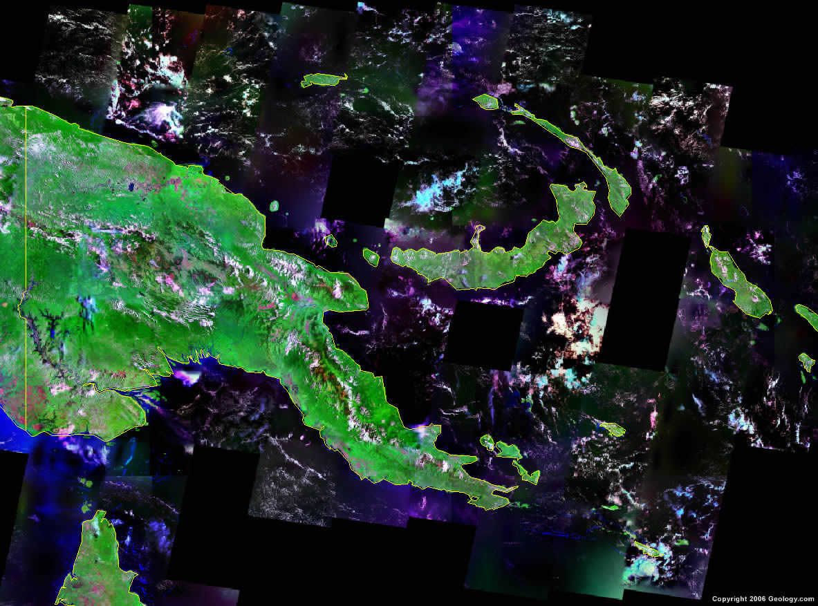 Papua New Guinea satellite photo