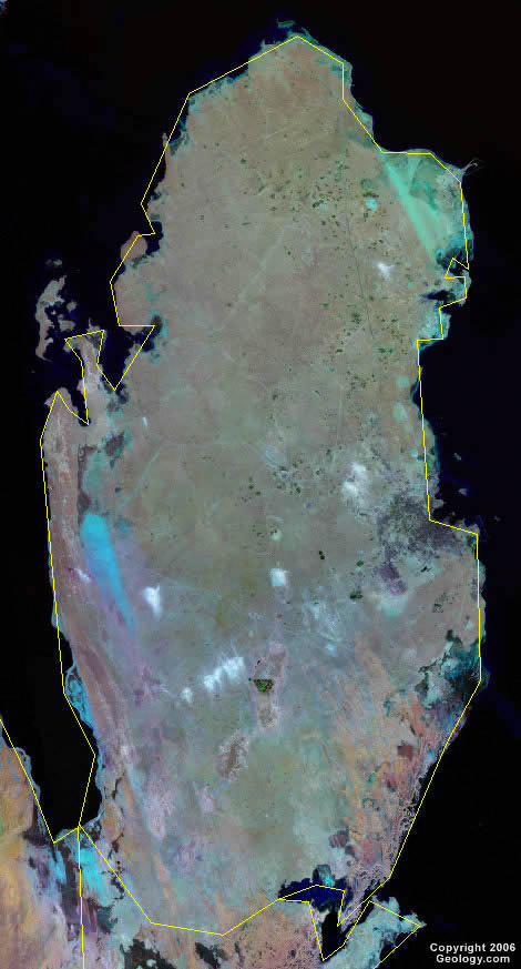 Qatar satellite photo