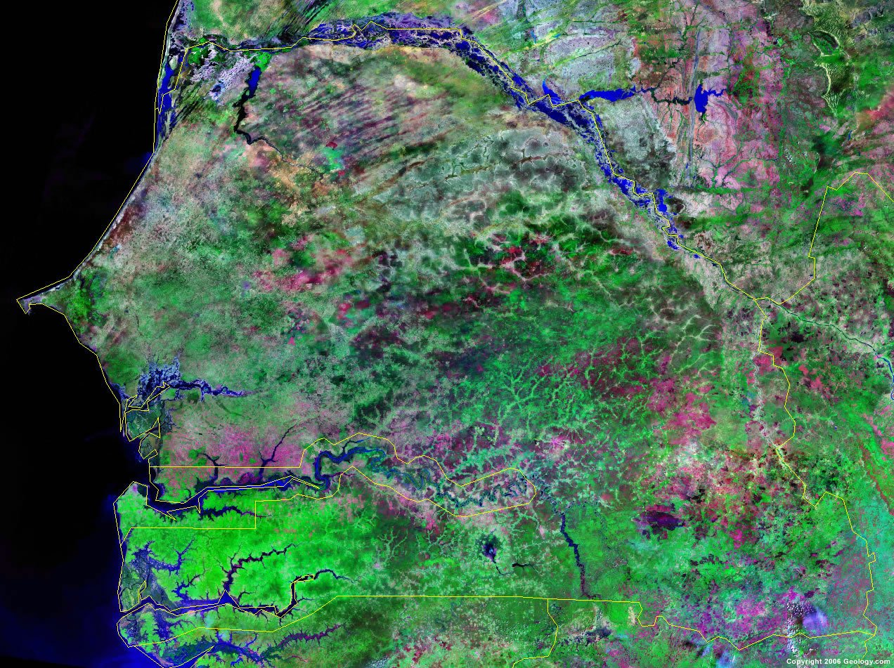 Senegal satellite photo