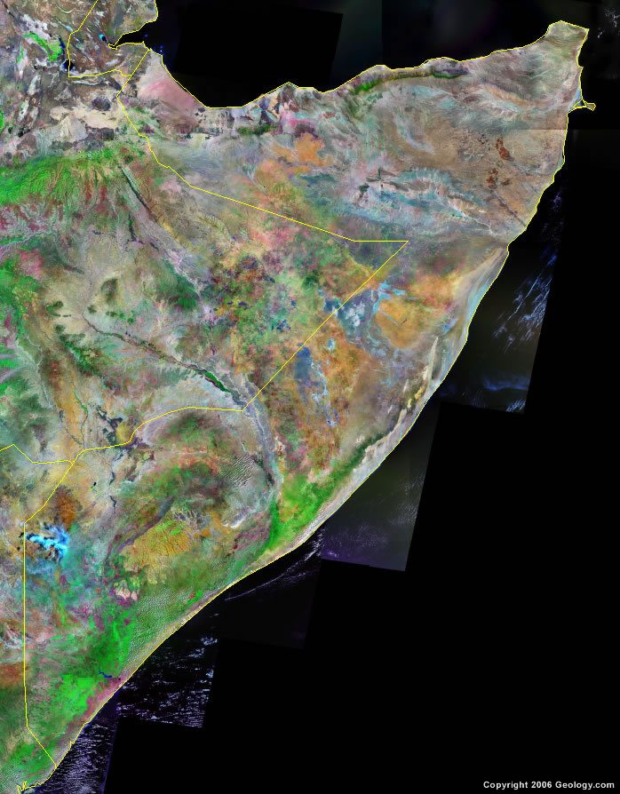 Somalia satellite photo