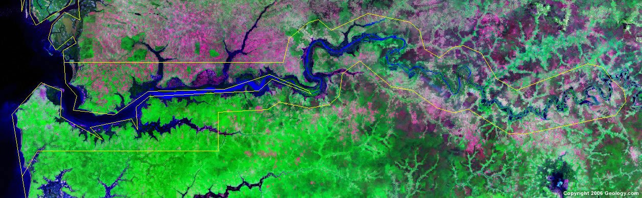 The Gambia satellite photo