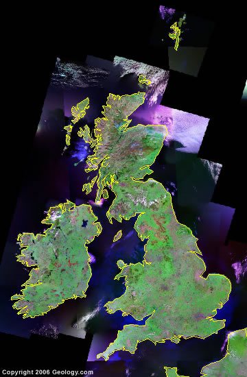 United Kingdom satellite photo