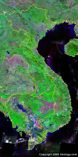 Vietnam satellite photo