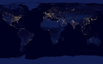 Earth at night