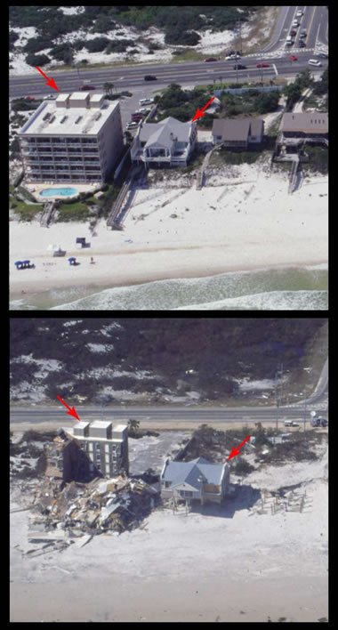 storm surge - Orange Beach - Hurricane Ivan