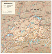 Switzerland Physical Map