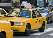 Yellow taxi cab