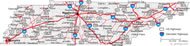 Tennessee cities map