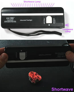 uv lamp and flashight