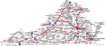 Virginia cities map