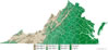Virginia elevation map