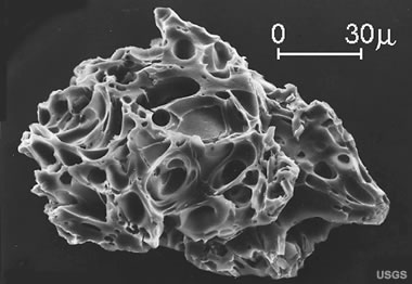 volcanic ash particle