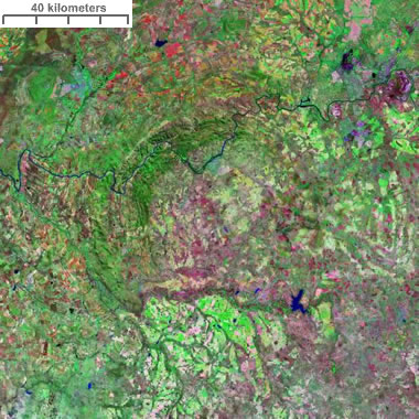 Landsat image of Vredefort Dome