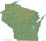 Wisconsin physical map
