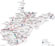 West Virginia cities map